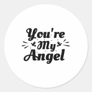Adesivo Você é meu anjo - frase de amor