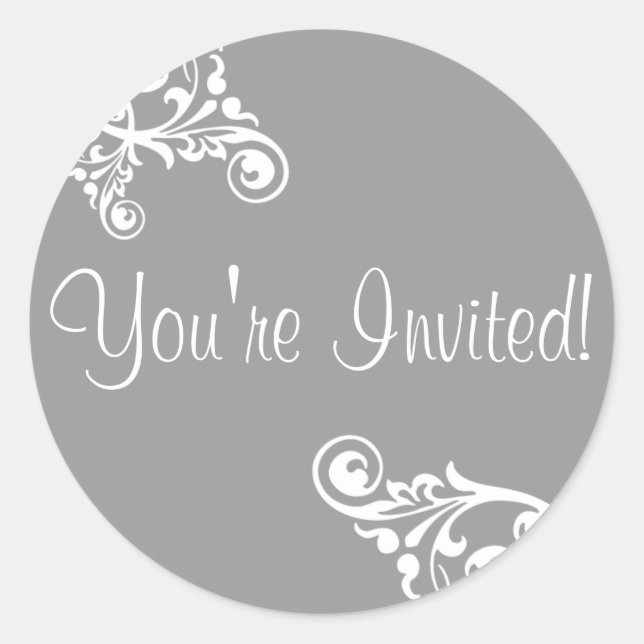 Adesivo Você é o Invited Flourish Envelope Sticker Seal (Frente)