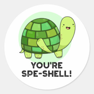 Adesivo Você é o Spe-shell Engraçado Tortoise Pun