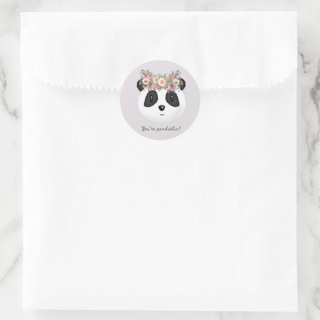 Adesivo Você é pandástico! Urso Panda Bonito (Bolsa)