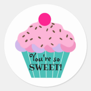 Adesivo Você é tão doce! Cupcake de Pastel Cute