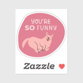 Adesivo você é tão engraçado e ilustrado com cereja rosa