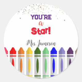 Adesivo Você é um Design de Star Crayon Star para Professo