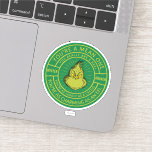 Adesivo Você é um Mean One Mister Grpolegadas Crachá<br><div class="desc">Os feriados não estarão completos sem o "Grpolegadas"!  COMO O GRINCH ROUBOU NATAL é uma história clássica de uma cidade chamada Who-ville e como o espírito natalício pode derreter até o mais frio dos corações.</div>