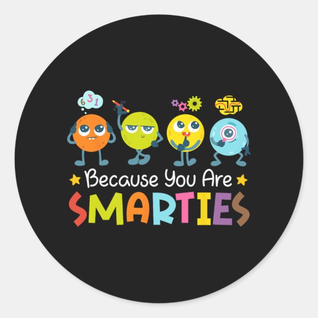Adesivo Você É Um Professor Do Dia De Teste De Smartis No  (Frente)