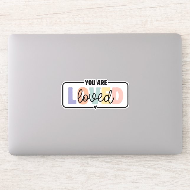 Adesivo Você é uma citação de saúde mental adorada (Computador)