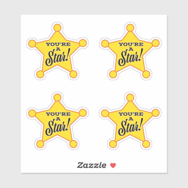 Adesivo Você é uma estrela (Folha)