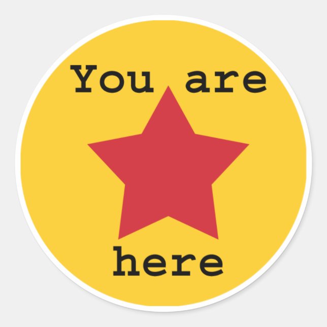 Adesivo Você está aqui. (Frente)