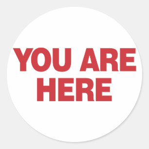 Adesivo Você Está Aqui - Vermelho