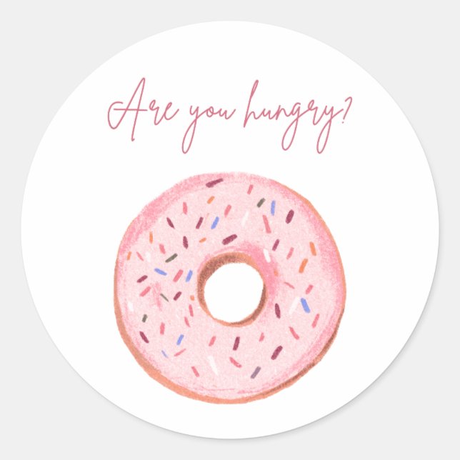Adesivo "Você Está Com Fome?" Rosquinha 🍩 💞 (Frente)