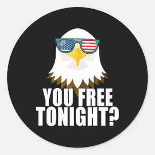 Adesivo Você está livre hoje à noite Bandeira Americana Ág