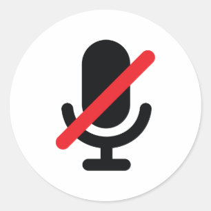 Adesivo Você está no microfone mudo.