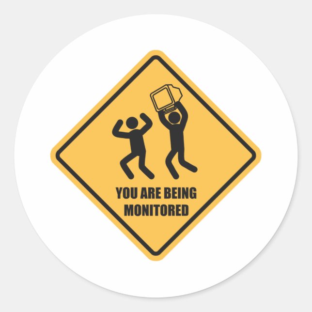 Adesivo Você Está Sendo Monitorado (Frente)