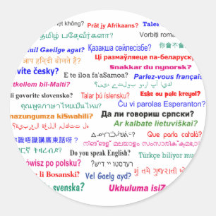 Adesivo Você fala...? em muitos idiomas