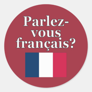 Adesivo Você fala o francês? em francês. Bandeira