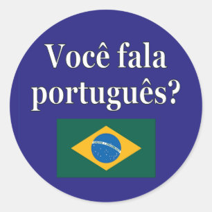 Adesivo Você fala o português? no português. Bandeira