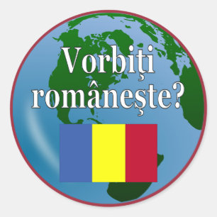 Adesivo Você fala o Romanian? no Romanian. Bandeira &