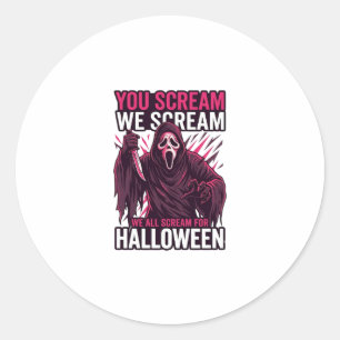 Adesivo Você Grita Nós Fantasma de Halloween Faca Sangrent