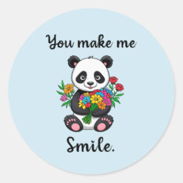 Adesivo Você Me Faz Sorrir Panda Fofo