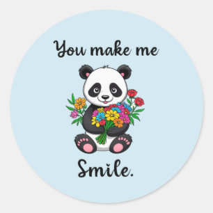 Adesivo Você Me Faz Sorrir Panda Fofo
