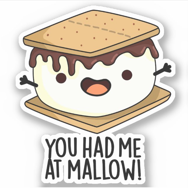 Adesivo Você Me Teve No Mallow Engraçado Smore Pun (Frente)