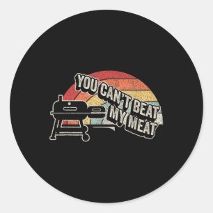 Adesivo Você Não Pode Superar Minha Carne Retro Bbq Pit Fl