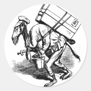 Adesivo Você não viaja luz - camelo que leva as bolsas