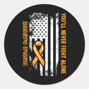 Adesivo Você nunca combaterá sozinho a leucemia de Cancere