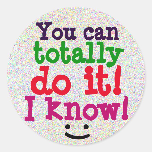 Adesivo Você pode fazer isso com uma citação adorável (Frente)