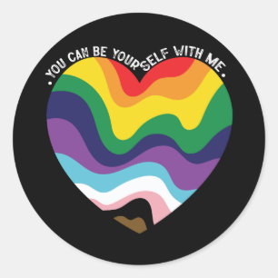 Adesivo Você Pode Ser Você Mesmo Comigo LGBT Transgênero G