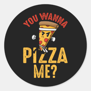 Adesivo Você Quer Uma Pizza De Mim Ninja Engraçado Karate