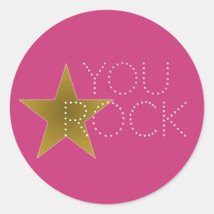 Adesivo Você Rock Star Festa de aniversário Stickers Ros