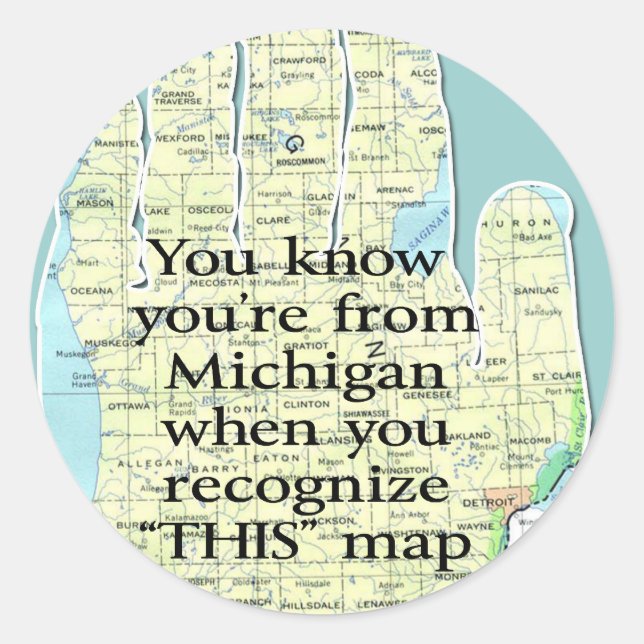 Adesivo Você sabe que é de Michigan quando você reconhece (Frente)