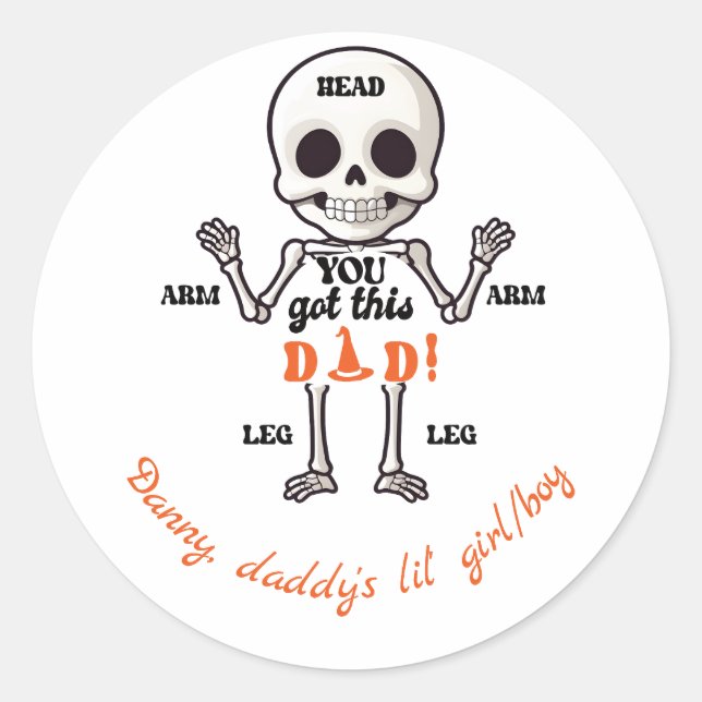 Adesivo Você Tem Este Esqueleto De Outubro Novo, Bonito Pa (Frente)