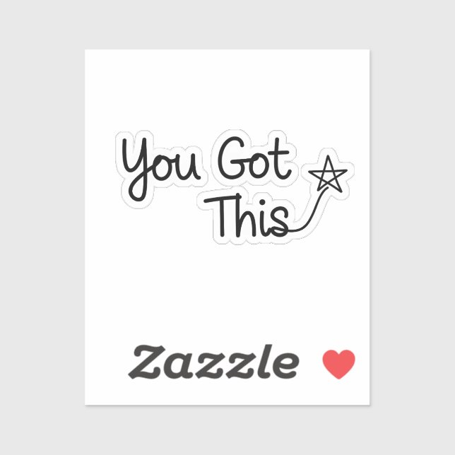 Adesivo "Você tem isso" Design de estrelas motivacional (Folha)