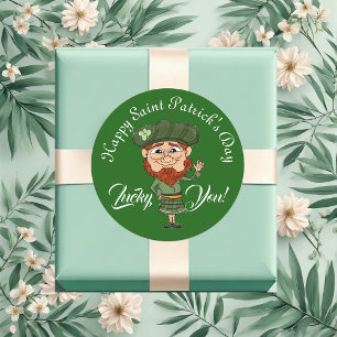 Adesivo Você tem Sorte Duende Elfo Feliz Dia de São Patríc