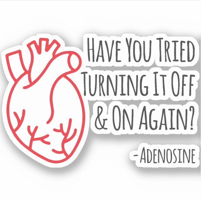 Adesivo Você tentou desligá-lo e ligá-lo de novo? (Frente)