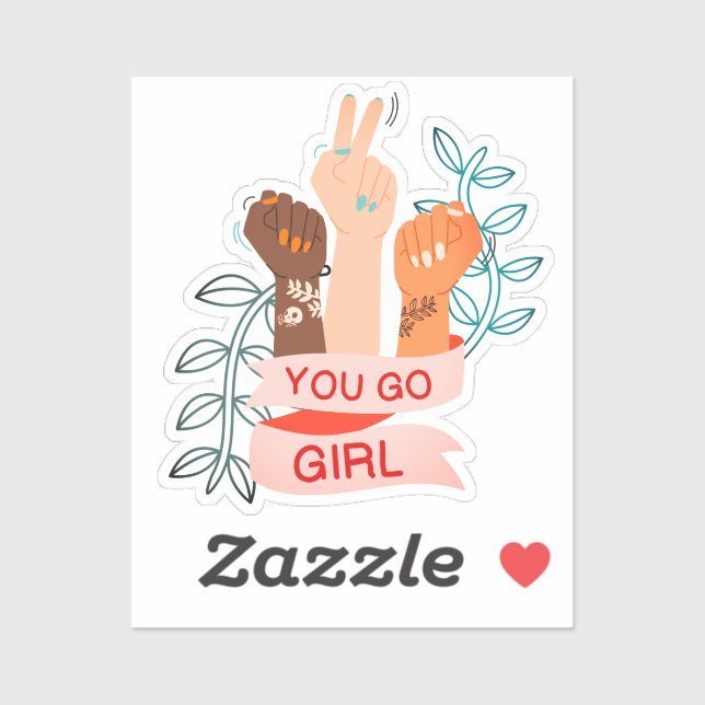 Adesivo Você Vai Garota (Folha)