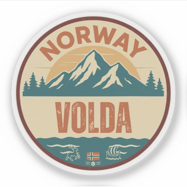 Adesivo Volda, Noruega Noruega (Frente)