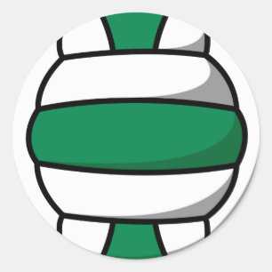 Adesivo volei verde e branco