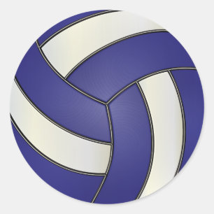 Adesivo Voleibol Azul e Branco