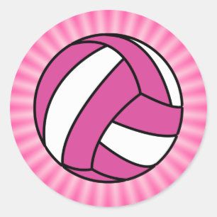 Adesivo Voleibol cor-de-rosa