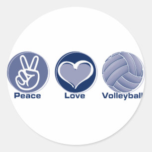 Adesivo Voleibol do amor da paz