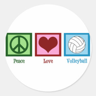 Adesivo Voleibol do amor da paz