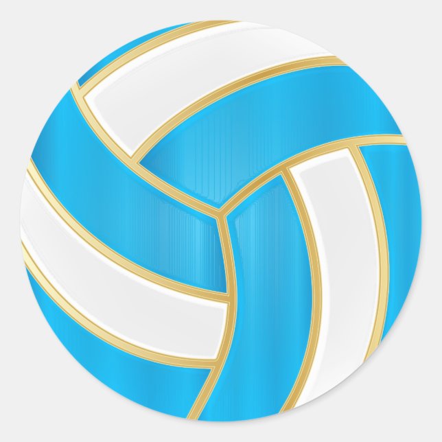 Adesivo Voleibol Dourado e branco (Frente)