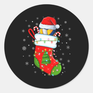 Adesivo Voleibol Em Meias De Natal Papais noeis Engraçados