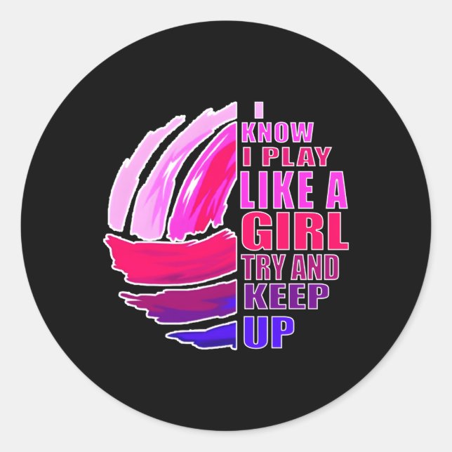 Adesivo Voleibol Joga Como Um Excelente Roxo K Para Ns (Frente)