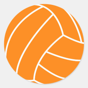 Adesivo Voleibol Laranja e Branco