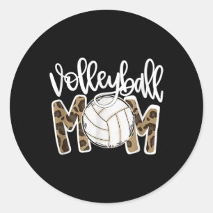 Adesivo Voleibol Mãe Diversão Leopardo Bola Mãe Dia de as