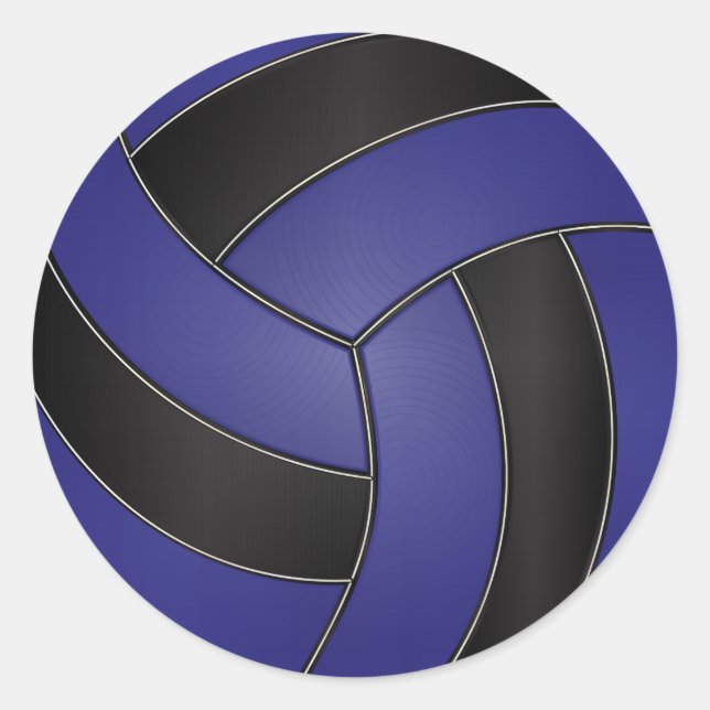 Adesivo Voleibol Negro e Azul Escuro (Frente)